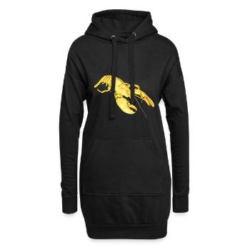 Homard - Sweat-shirt à capuche long Femme - noir - Devant