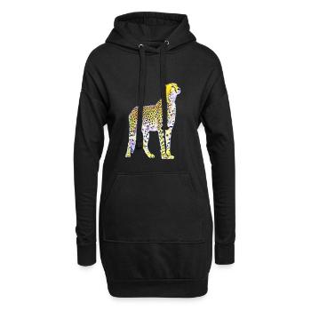 Gepard - Hoodie-Kleid - Schwarz - Vorne