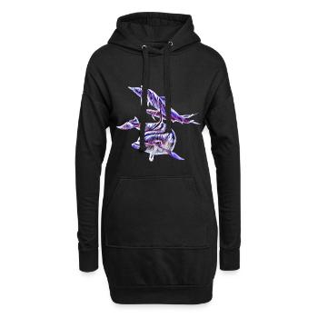 Delfine - Hoodie-Kleid - Schwarz - Vorne