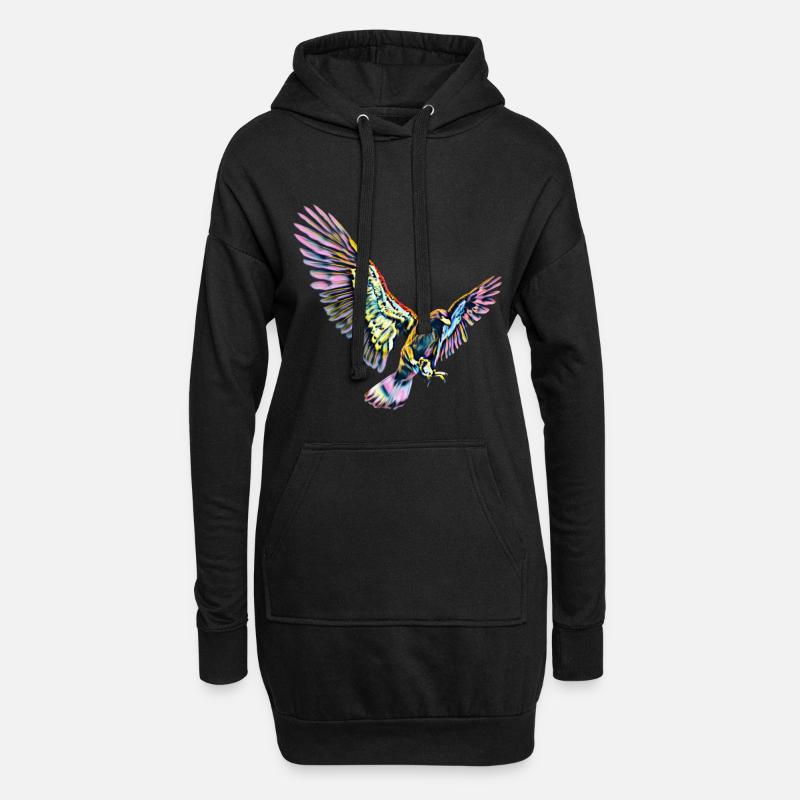 Aigle - Sweat-shirt à capuche long Femme - noir