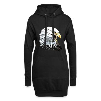 Adler - Hoodie-Kleid - Schwarz - Vorne