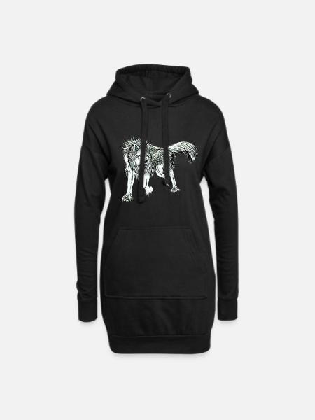 Werwolf - Hoodie-Kleid - Schwarz