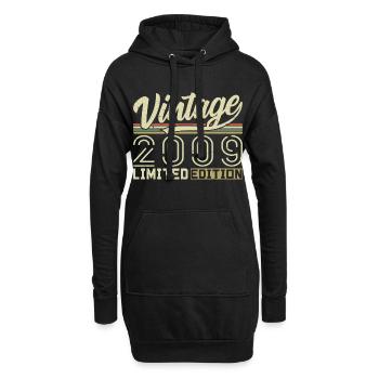 Légende depuis 2009 Né en 2009 Anniversaire 15 ans - Sweat-shirt à capuche long Femme - noir - Devant