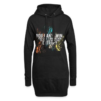 Entropie - Hoodie-Kleid - Schwarz - Vorne