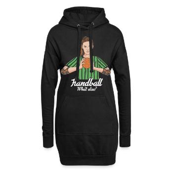Handballspielerin Handball Was sonst? Handballer - Hoodie-Kleid - Schwarz - Vorne