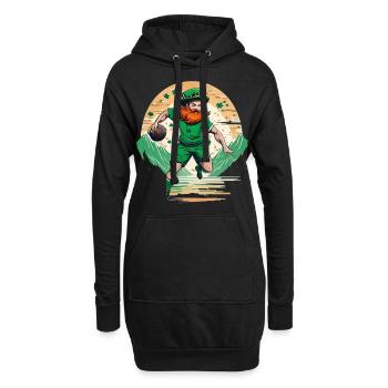 St. Patrick's Day Kleeblatt Handball - Hoodie-Kleid - Schwarz - Vorne