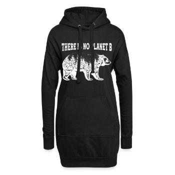 Es gibt keinen Planet B Geschenk Bärenschutz - Hoodie-Kleid - Schwarz - Vorne
