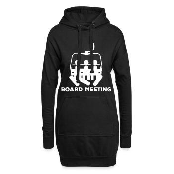 Snowboard Meeting - Hoodie-Kleid - Schwarz - Vorne