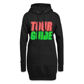 Guide touristique | Explorez le monde avec style - Sweat-shirt à capuche long Femme - noir - Devant