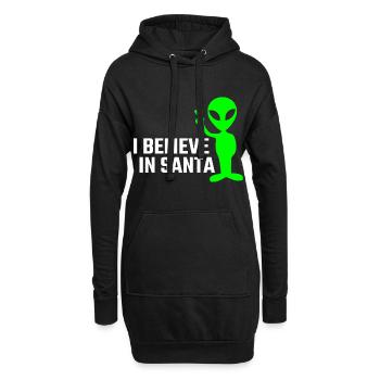 Alien Lustig - Hoodie-Kleid - Schwarz - Vorne