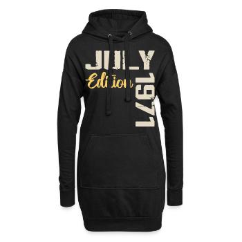 Juillet 1971 Chemise D’anniversaire Juillet 1971 - Sweat-shirt à capuche long Femme - noir - Devant
