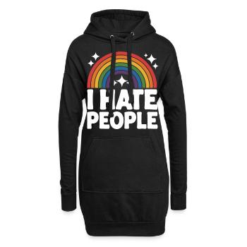 Lustig Sarkasmus sarkastischer Humor Ironie - Hoodie-Kleid - Schwarz - Vorne