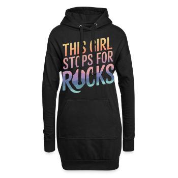 Experte für Geologie Gestein Geologe - Hoodie-Kleid - Schwarz - Vorne