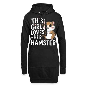 Hamster - Hoodie-Kleid - Schwarz - Vorne