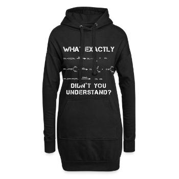 Chemiker Genie Reaktionsgleichung - Hoodie-Kleid - Schwarz - Vorne