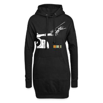 Schwalbefahrer - Simson Schwalbe DDR - Sweat-shirt à capuche long Femme - noir - Devant