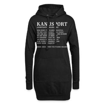 Kanurennsport Kanu Kanusport lustiger Spruch - Hoodie-Kleid - Schwarz - Vorne