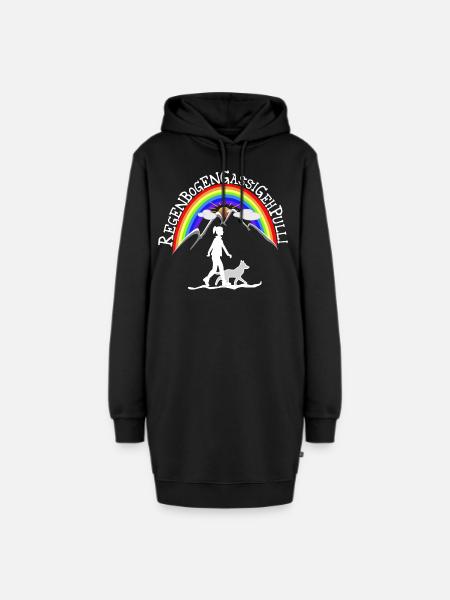 Gassi gehen - Hoodie-Kleid - Schwarz