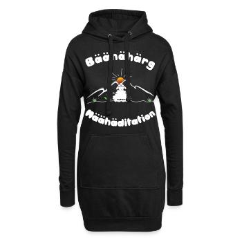 Meditation Schaf in den Bergen - Hoodie-Kleid - Schwarz - Vorne