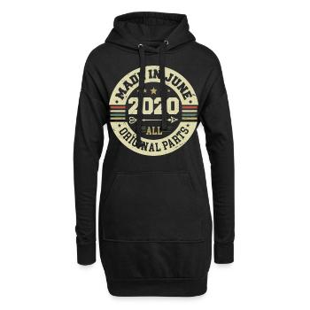 Juni 2020 Geburtstagsgeschenk Juni 2020 Juni 2020 - Hoodie-Kleid - Schwarz - Vorne