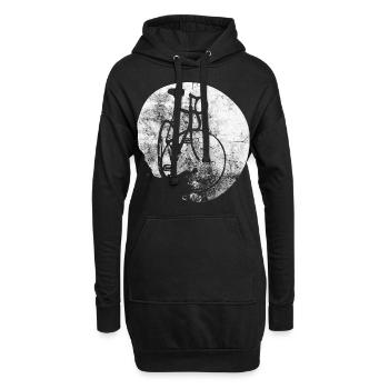 Kreis - Radfahren - (2) - Hoodie-Kleid - Schwarz - Vorne