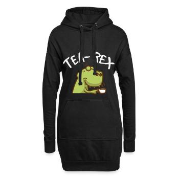 Thé Rex - Sweat-shirt à capuche long Femme - noir - Devant
