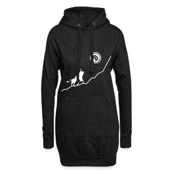 Bulle Bitcoin - Hoodie-Kleid - Schwarz - Vorne