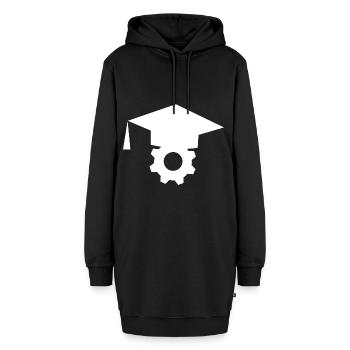 Maschinenbauer Abschluss - Hoodie-Kleid - Schwarz - Vorne