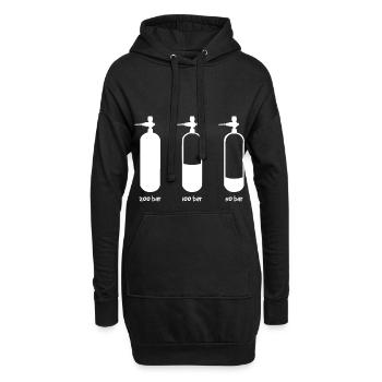 Plongée sous-marine - Sweat-shirt à capuche long Femme - noir - Devant
