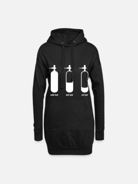 Scuba Diving - Hoodie Dress - black
