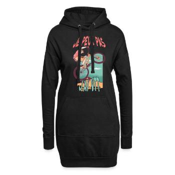 Je peux pas j'ai vtt - idée cadeau humoristique - Sweat-shirt à capuche long Femme - noir - Devant
