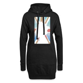 QUEEN ELIZABETH UK FLAG UNION JACK KINGDOM HEAVEN - Hoodie-Kleid - Schwarz - Vorne
