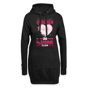 Geburtshelferin Hebamme - Hoodie-Kleid - Schwarz - Vorne