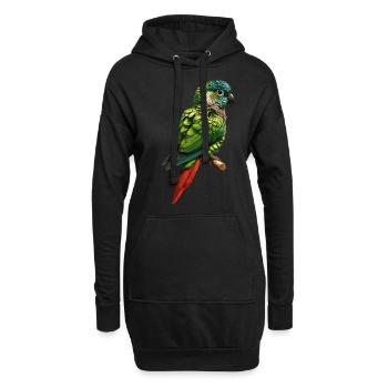 Conure à joues vertes Perroquet mignon de conure - Sweat-shirt à capuche long Femme - noir - Devant