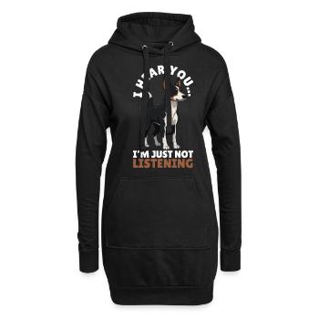 Cadeau de chien Kelpie - Sweat-shirt à capuche long Femme - noir - Devant