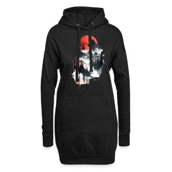 Husky - Hoodie-Kleid - Schwarz - Vorne