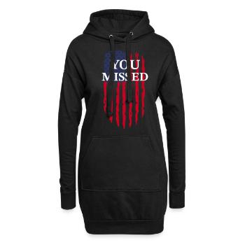 usa you Missed - Hoodie Dress - black - Front