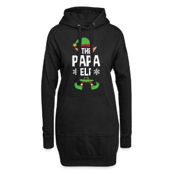 Group Matching Family Christmas Gift Elf - Hoodie Dress - black - Front