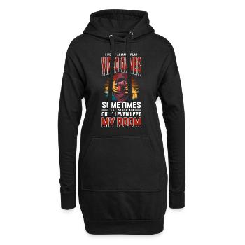 Nerd Zocken Zocker Games - Hoodie-Kleid - Schwarz - Vorne