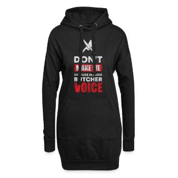 Schlachter Fleischerei Wurst - Hoodie-Kleid - Schwarz - Vorne