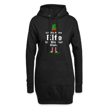 Weihnachten Elfe Gnome Geschenk - Hoodie-Kleid - Schwarz - Vorne