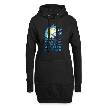 Ich mache aus Feen Einhörner - Hoodie-Kleid - Schwarz - Vorne
