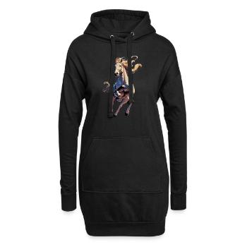 Wild Horse - Hoodie-Kleid - Schwarz - Vorne