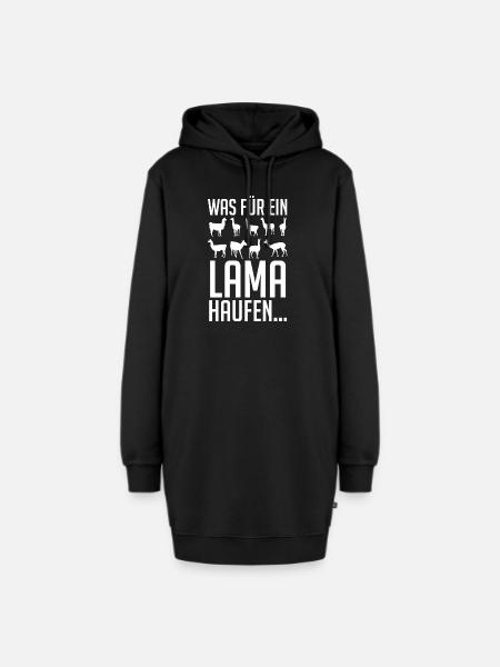 Lama - Hoodie-Kleid - Schwarz