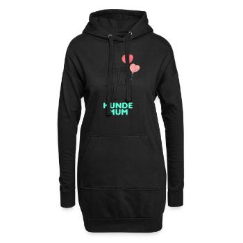 Mum and Dog Love - Hoodie-Kleid - Schwarz - Vorne
