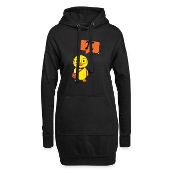 Pi poussin nerd- idée cadeau geek drôle - Sweat-shirt à capuche long Femme - noir - Devant