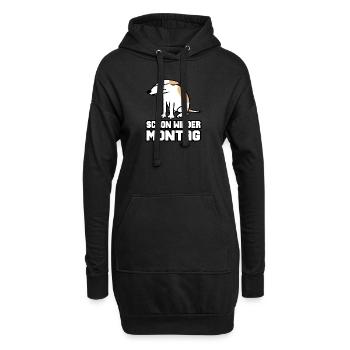 Auch Hunde hassen Montage - Hoodie-Kleid - Schwarz - Vorne