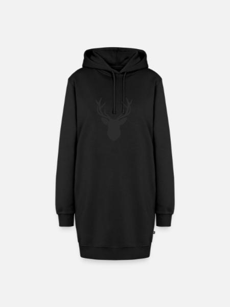 Rentier - Hoodie-Kleid - Schwarz