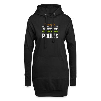 Ich möchte einfach nur Zeit mit meinen Hühnern verbringen - Hoodie-Kleid - Schwarz - Vorne