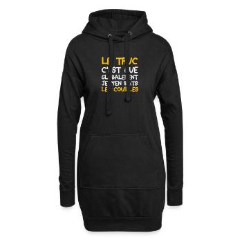 Le truc c'est que je m'en bats les couilles - Sweat-shirt à capuche long Femme - noir - Devant